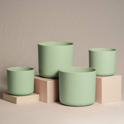 Kunststoff Topfset 'Lumi' (2× 18, 2× 14) in der Farbe Grüne